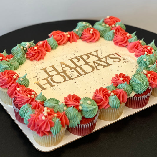Happy Holidays Cupcake Cake