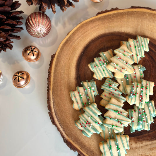Christmas Tree Shortbread Stocking Stuffer (Nut-Free)